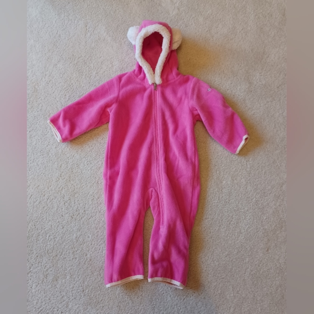 Columbia infant one-piece fleece snow suit bunting. Size 6-12 month